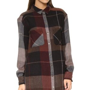 Free People Street Talk Flannel Shirt Dress